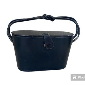 Vintage leather purse with mirror